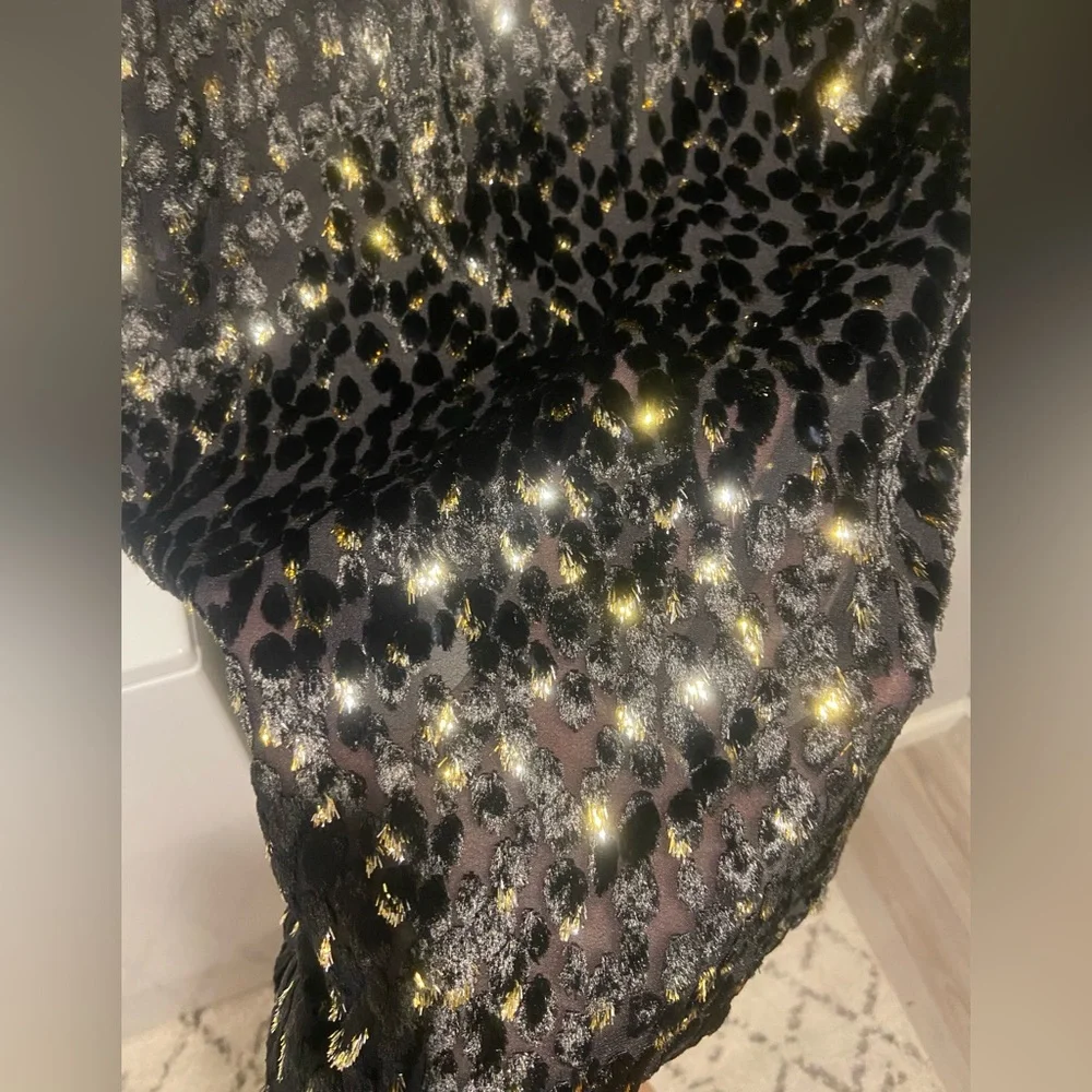 A.L.C. Velvet Jane Dress- black and gold- NWOT - Picture 10 of 11